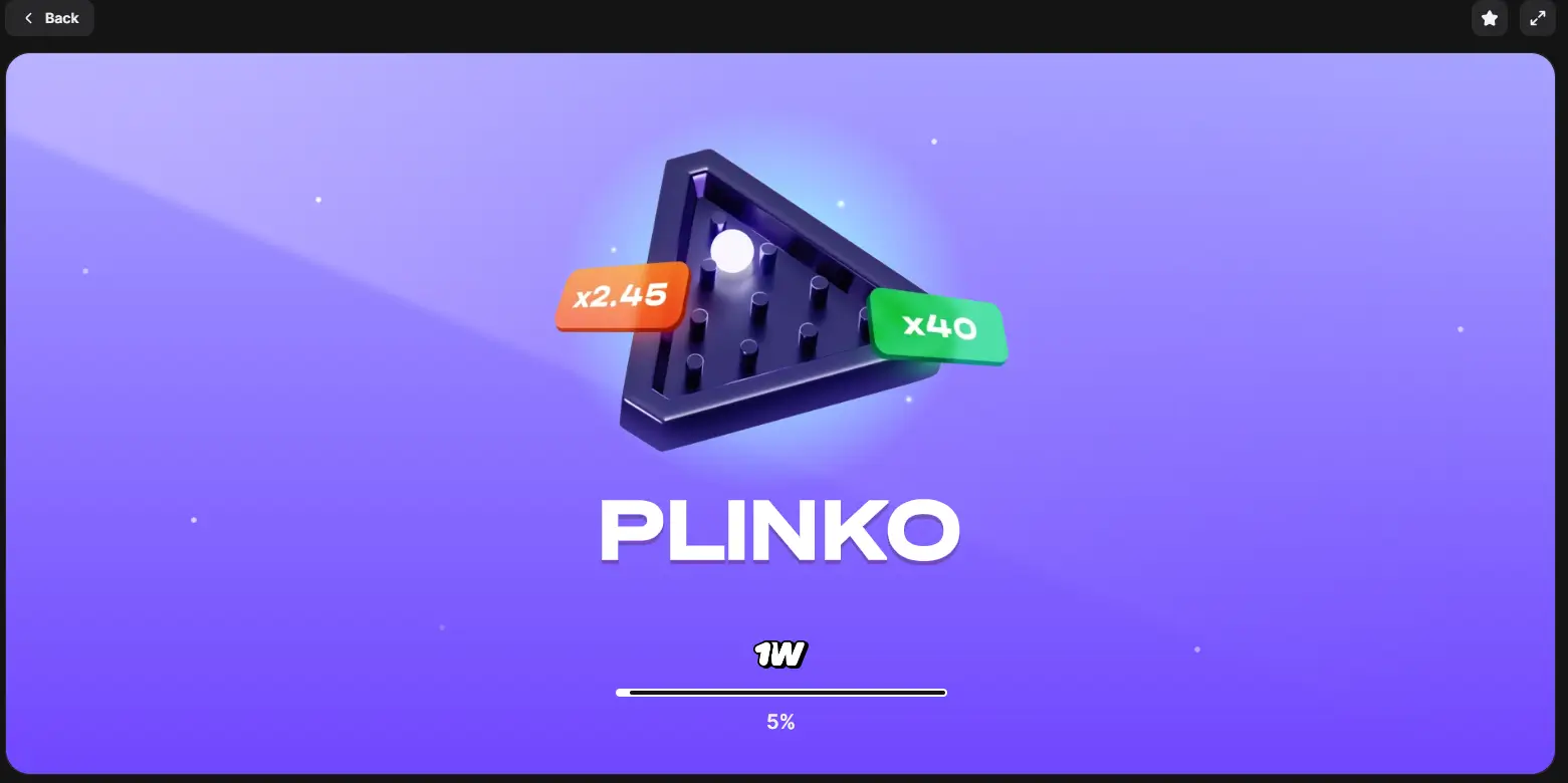 Play Plinko game by 1win